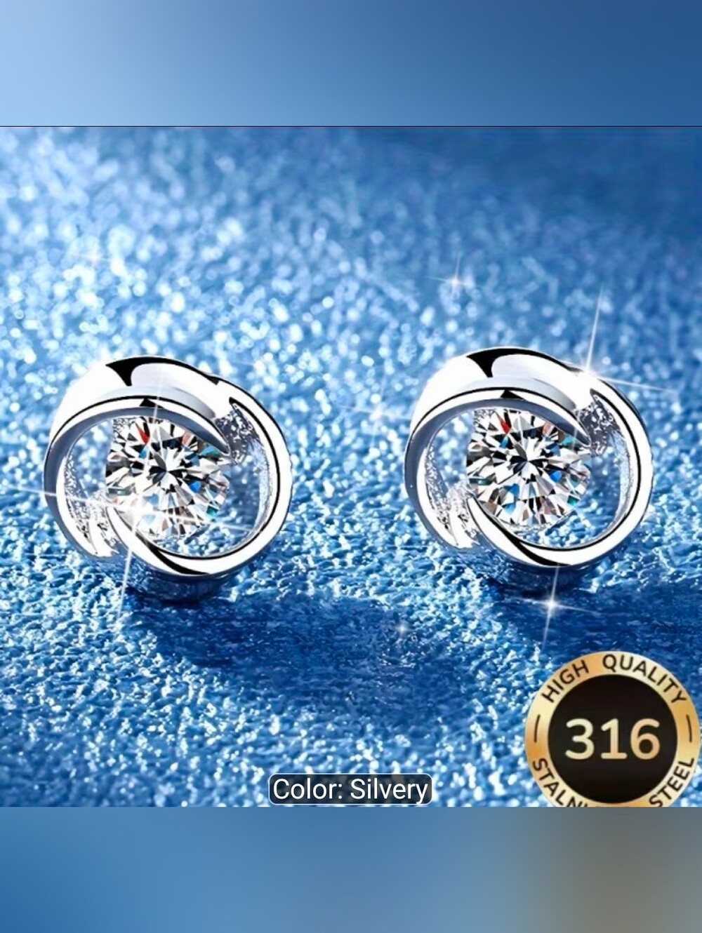 Silvery Crystal Knot Stud Earrings - Women's Sparkle Jewelry